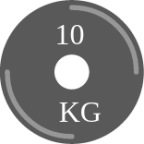 10 kilograms kg icon