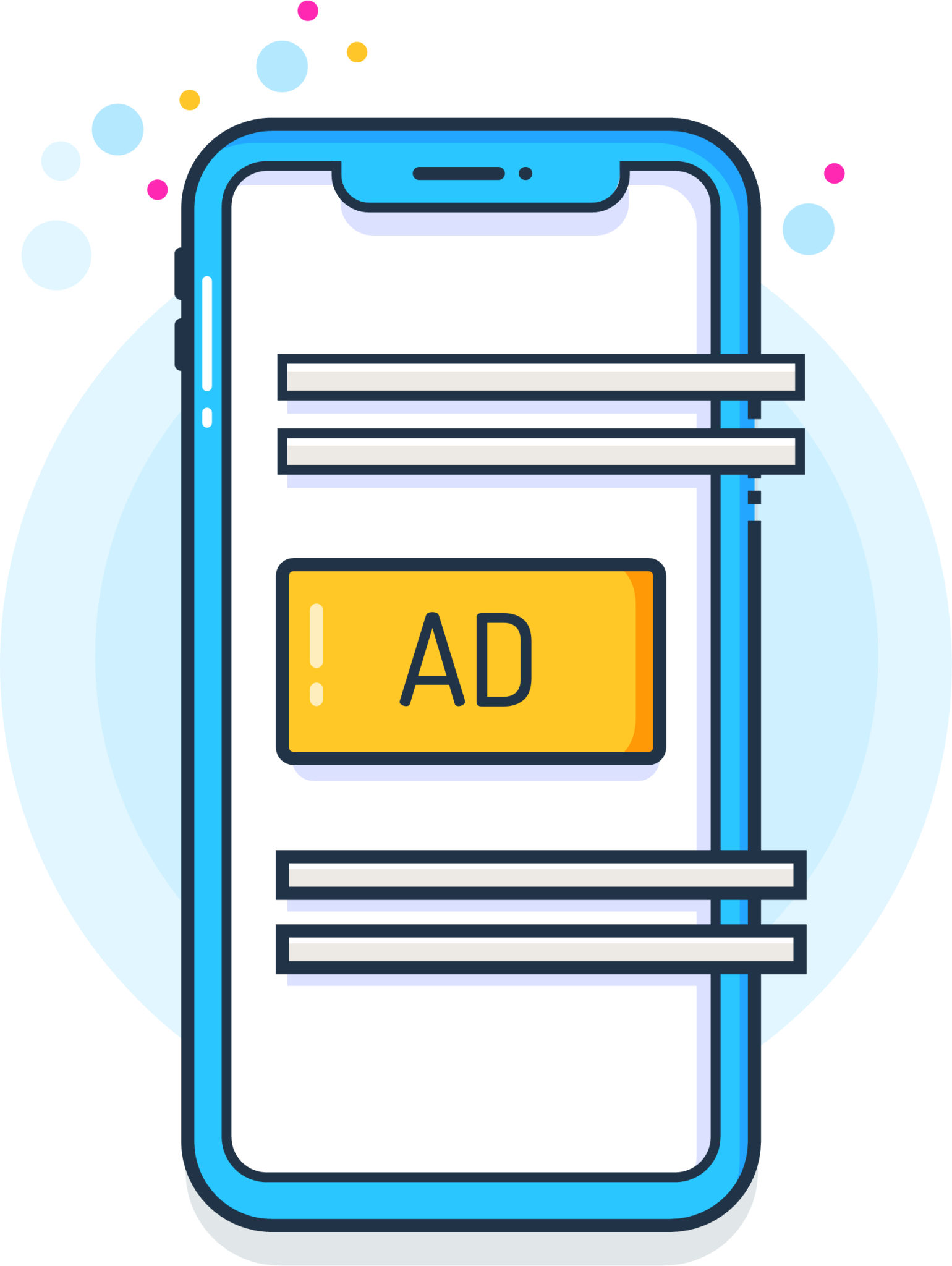 ad advertisement iphone app illustration