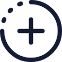 addcircle half dot icon