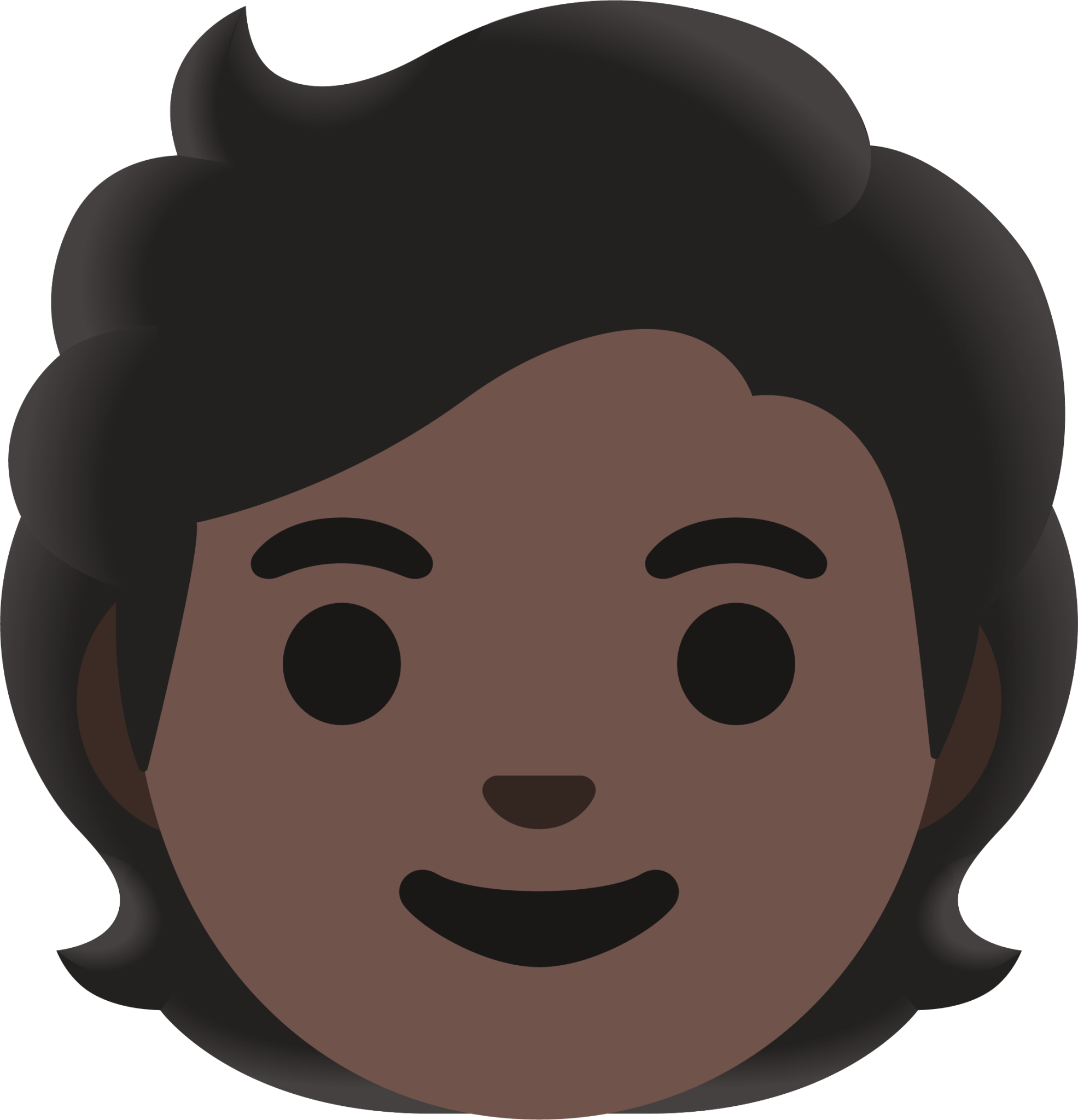 adult: dark skin tone emoji