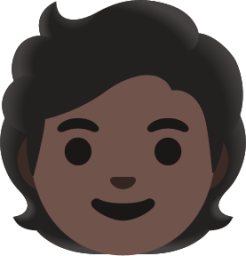 adult: dark skin tone emoji