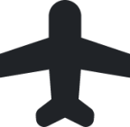 aircraft (sharp filled) icon
