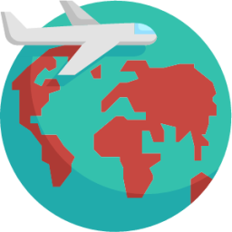 airplane earth global globe trave vacation world illustration