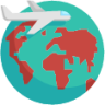 airplane earth global globe trave vacation world illustration