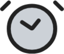 alarm clock duotone line icon