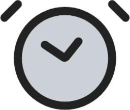 alarm clock duotone line icon