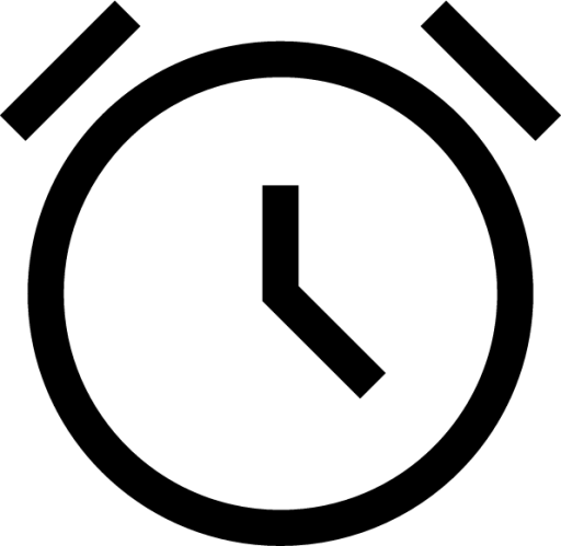alarmclock (sharp outline) icon