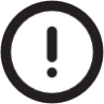 alert circle outline icon
