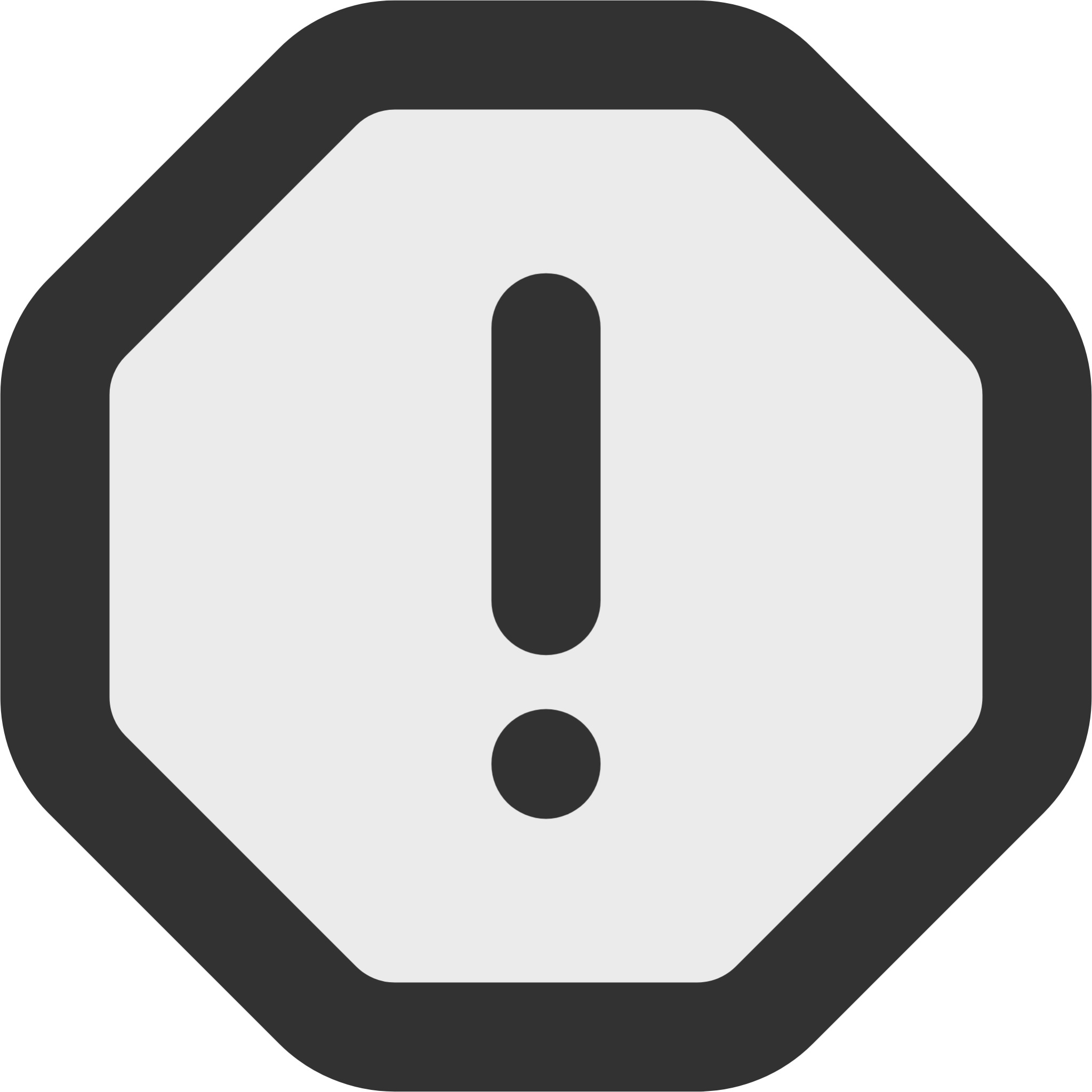 alert hexagon icon