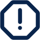 alert octagon line system icon