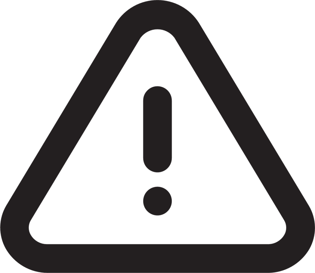 alert triangle outline icon