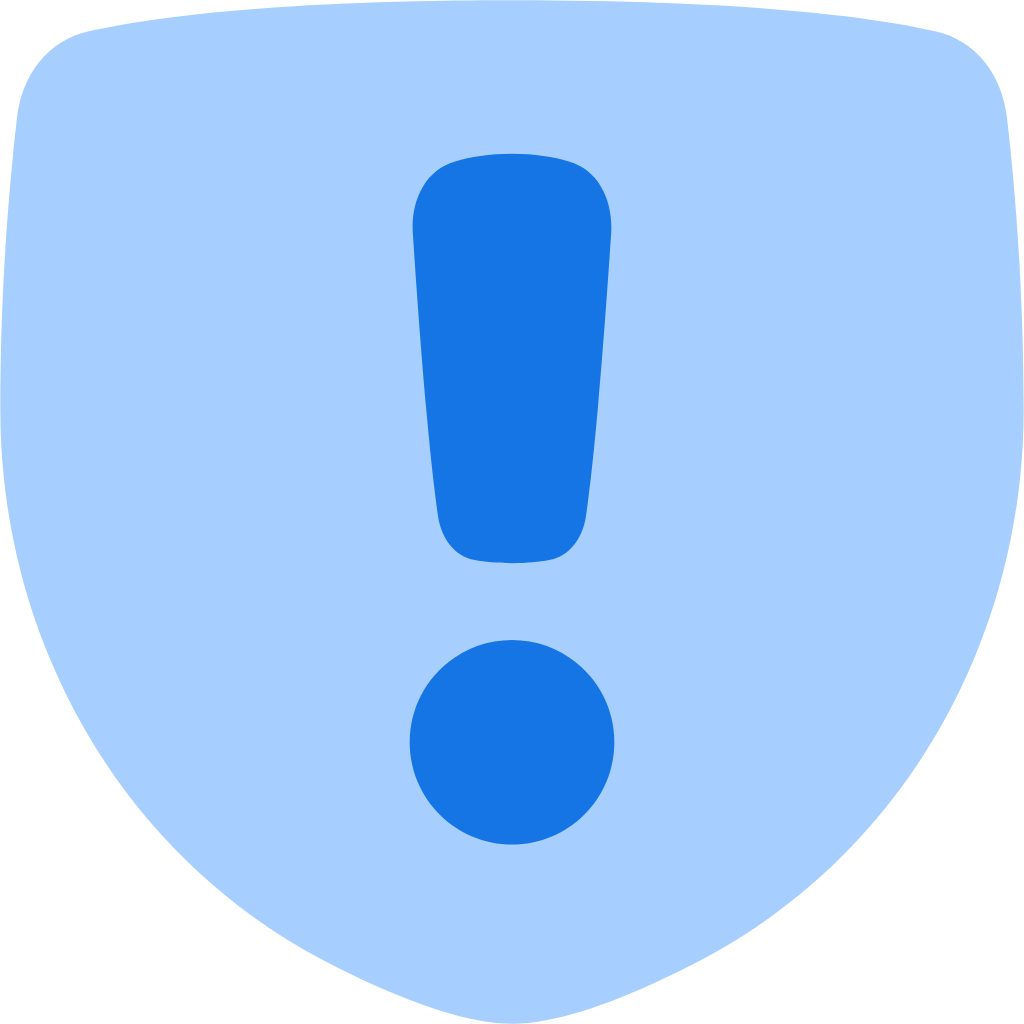alert warning shield icon