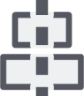 align horizontal center symbolic icon