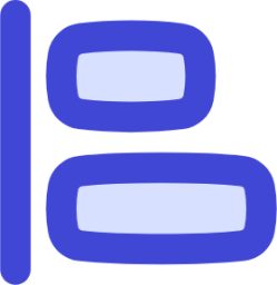 align horizontal left align design left icon