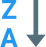 alphabetical sorting za icon