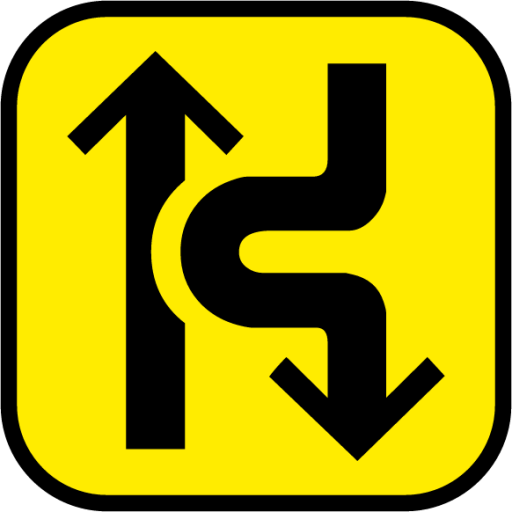 alternate one way left way traffic emoji