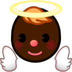 angel (black) emoji