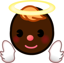angel (black) emoji