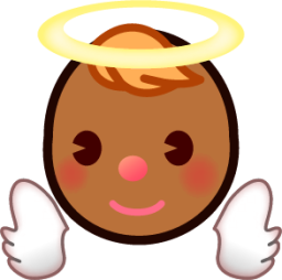 angel (brown) emoji