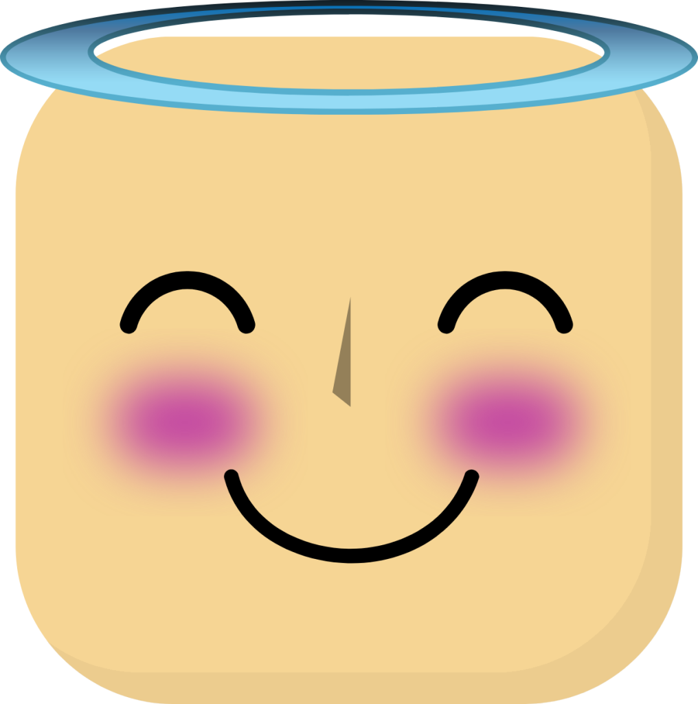 angel happy eyes emoji