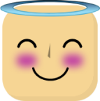 angel happy eyes emoji