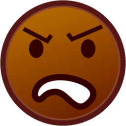 angry (brown) emoji