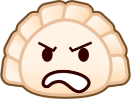 angry (dumpling) emoji