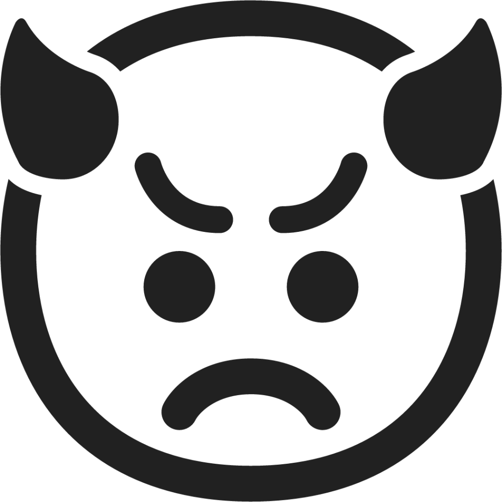 angry face with horns emoji