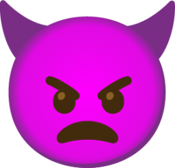 angry face with horns emoji