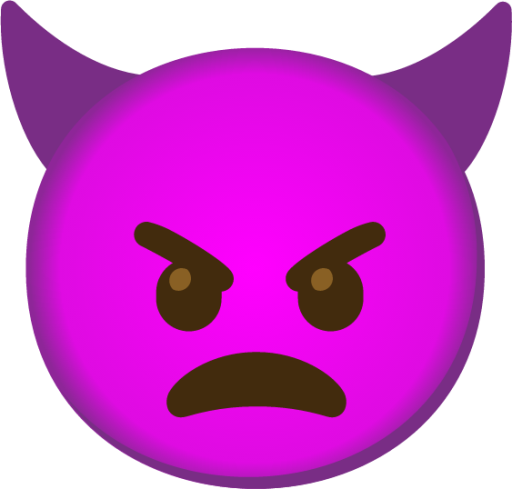 angry face with horns emoji