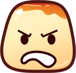 angry (pudding) emoji