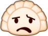 anguished (dumpling) emoji