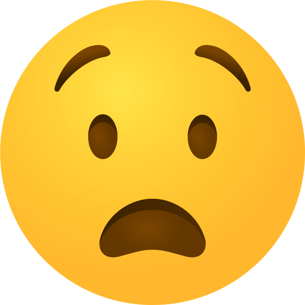 Anguished face emoji emoji