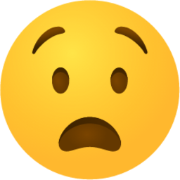 Anguished face emoji emoji