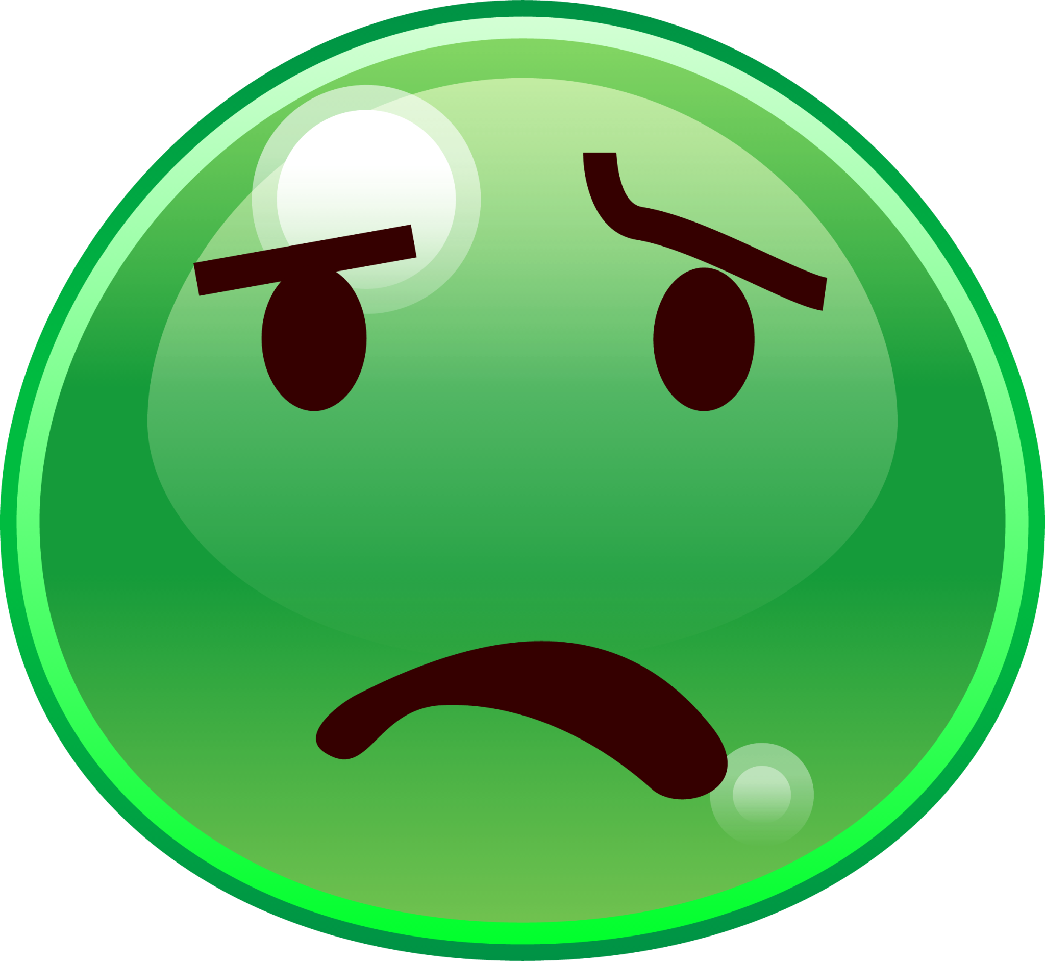 anguished (slime) emoji
