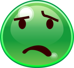anguished (slime) emoji