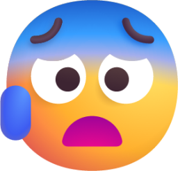 fearful face Emoji - Download for free – Iconduck