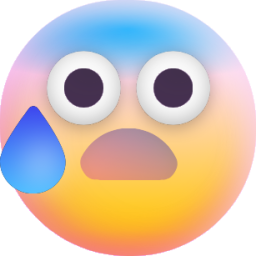 Anxious Face with Sweat emoji
