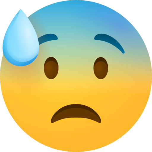 fearful face Emoji - Download for free – Iconduck