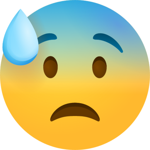 Fearful Face Emoji - Download for free – Iconduck