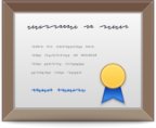 application certificate icon