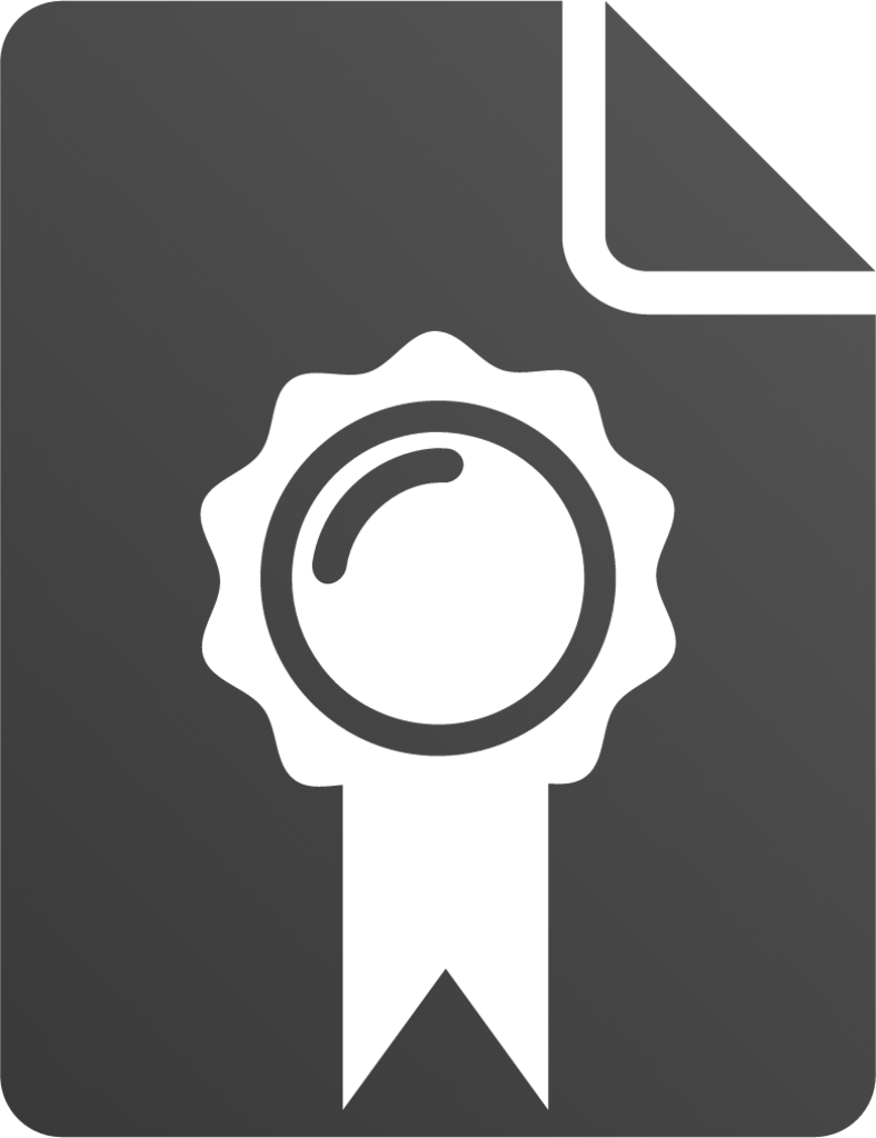 application certificate icon