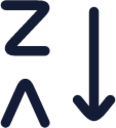 arrange by letters z a icon