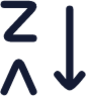 arrange by letters z a icon