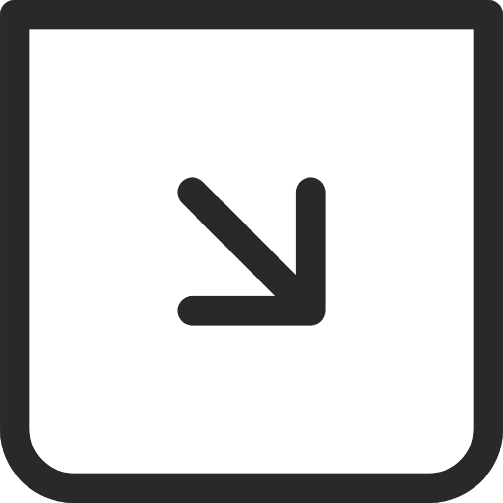 arrow bottom right 3 square icon