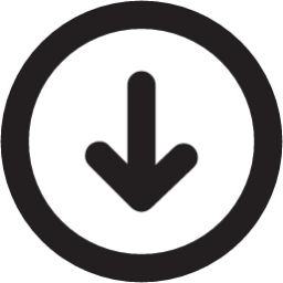 arrow circle down outline icon