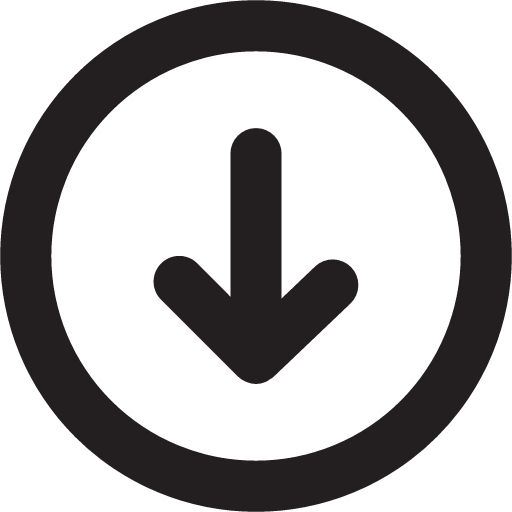 arrow circle down outline icon