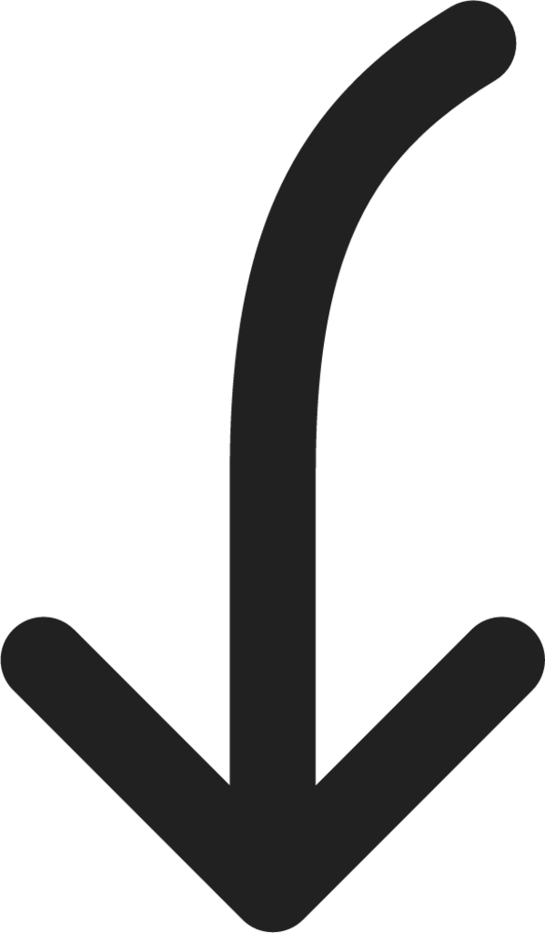 Arrow Curve Down Left icon