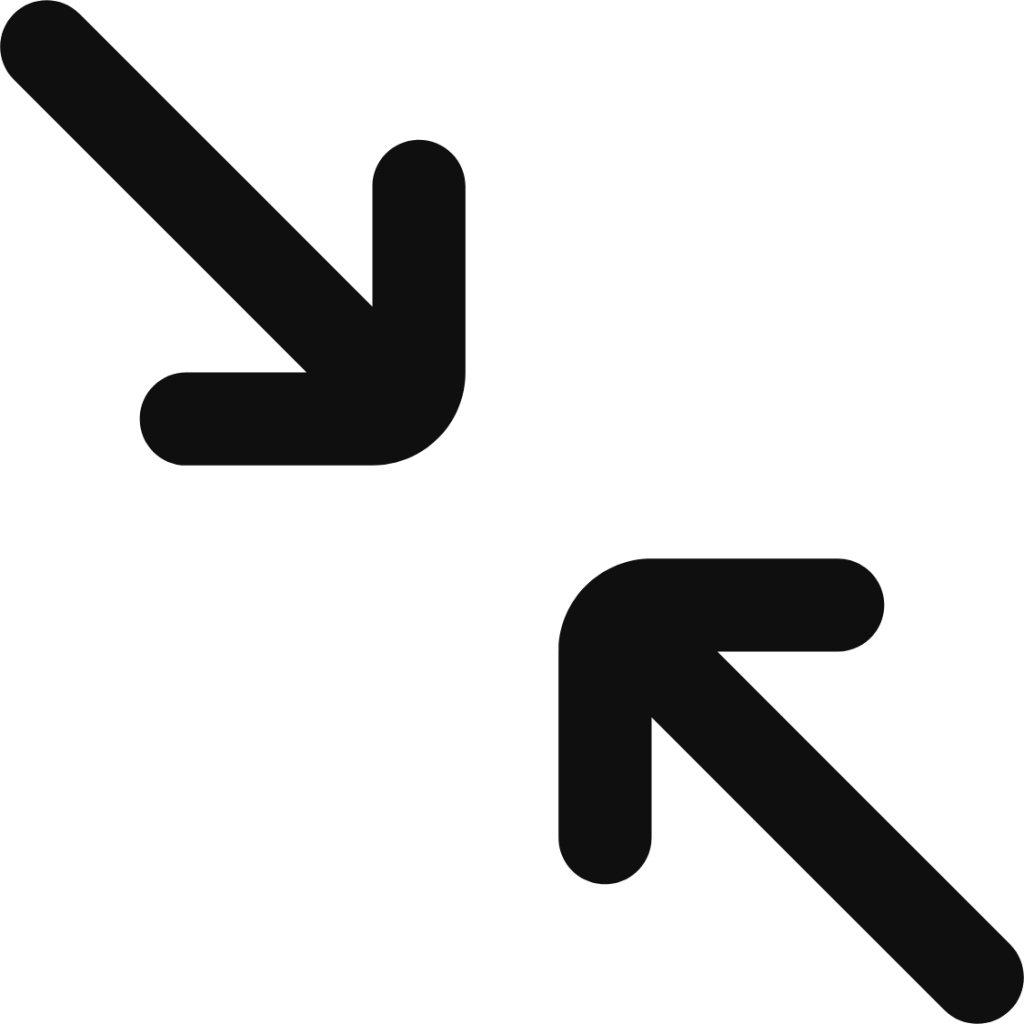 arrow diagonal double in icon