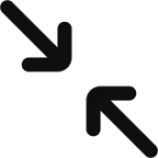 arrow diagonal double in icon